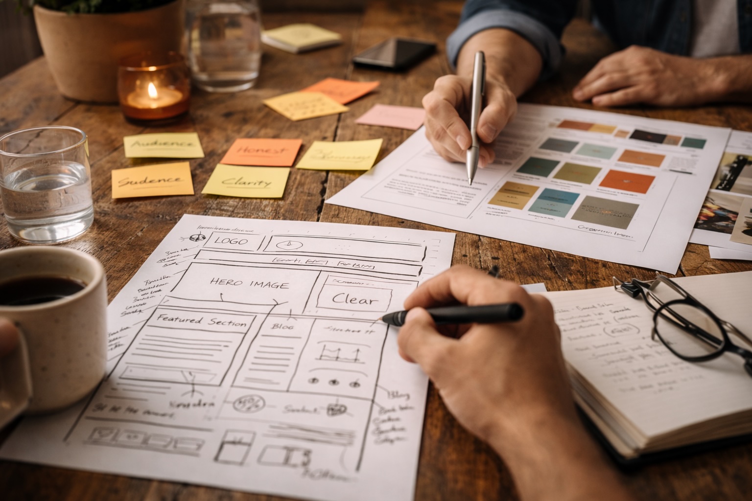 website development project in process